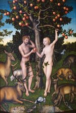 click for a larger version Lucas Cranach the Elder: Adam and Eve (1526)