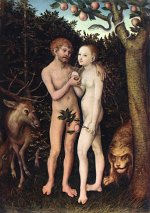 click for a larger version Lucas Cranach the Elder: Adam and Eve (1533)