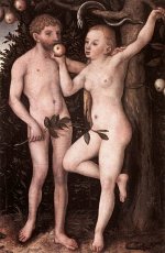 click for a larger version Lucas Cranach the Elder: Adam and Eve (1538)