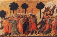 Duccio di Buoninsegna: Jesus Captured (detail)