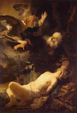 Rembrandt Harmensz. van Rijn: The Angel  Prevents the Sacrifice of Isaac