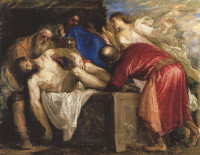 click for a larger version Titian: The Entombment
