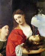 click for a larger version Titian: Judith with the Head of Holofernes