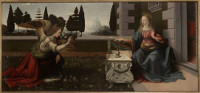 click for a larger version Leonardo da Vinci: The Annunciation
