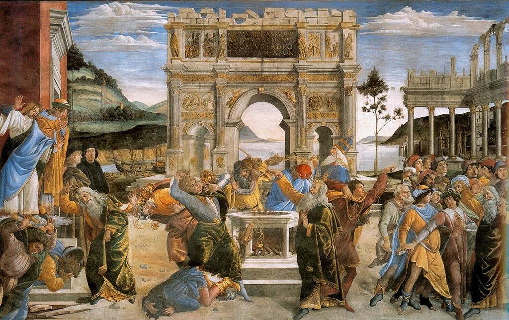 Botticelli The Punishment Of Korah Dathan And Abiram