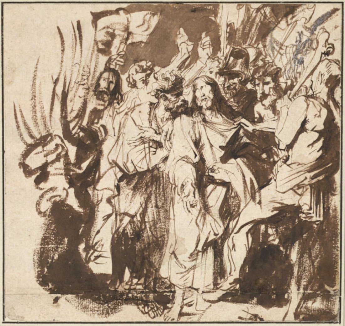 Anthony Van Dyck: Jesus captured (study)
